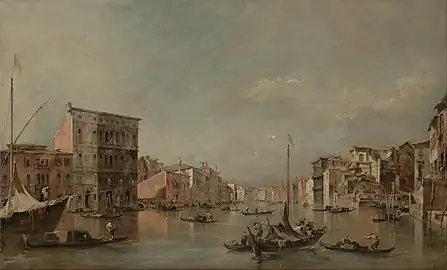 vers 1768, Le Grand Canal à Venise avec le palais BemboGetty Center, Los Angeles