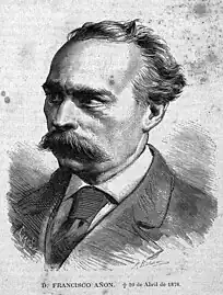 Portrait de Francisco Añón (es) dans La Ilustración de Galicia y Asturias du 15 juin 1878.