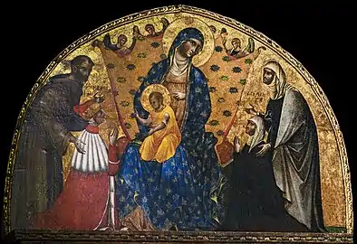 Tableau de Paolo Veneziano pour la tombe de Francesco Dandolo.