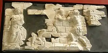 Fondation d'une cité, probablement Rome, en présence de sa personnification féminine.