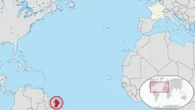 Carte situant la Guyane en France