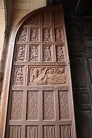 Vantail de gauche avec la représentation de l'arbre de Jessé.