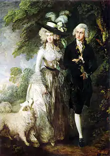 Mr and Mrs William Hallett. Huile sur toile, 1785.