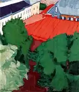 Nagybányai utcarészlet (« Vue sur une rue de Nagybánya »), 1906-1907