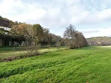 La vallée du Galinat à l'ouest du lieu-dit Puymalet.