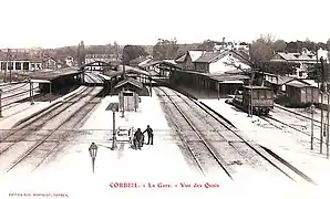La gare au début du XXe siècle.