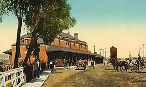 Carte postale de la gare de Trois-Rivières, 1909.