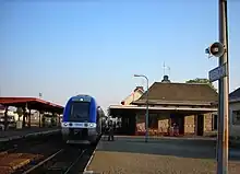 Train à quai en gare d'Alençon