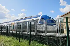 Une rame B 81500 en direction de la gare de Toulouse Matabiau.