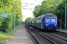Arrivée d'un train en provenance de Paris en 2011.
