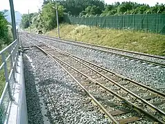 Sortie de la gare, direction Bellegarde.