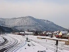 Vue de la montagne depuis la gare de Saint-Dié-des-Vosges.