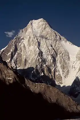 Vue depuis le glacier du Baltoro.