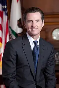 Gavin Newsom, gouverneur depuis 2019.