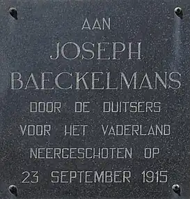 Anvers, Bredestraat 10. Plaque commémorative à la façade.