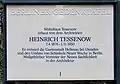 Plaque commémorative apposée sur la maison de Tessenow à Berlin-Zehlendorf