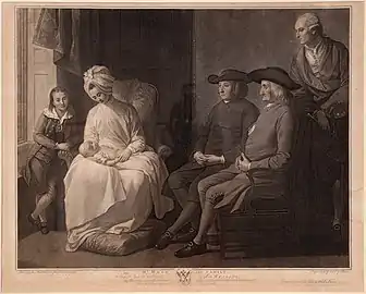 Mr. West and family, d'après Benjamin West, 1779.