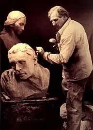 Wasterlain dans son atelier.