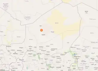 Localisation des pétroglyphes de Dabous sur OSM