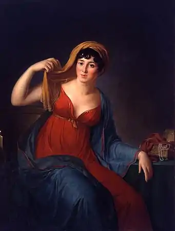 Peinture. Portrait de Giuseppina Grassini attribué à Marie-Guilhelmine Benoist, Musée des Beaux-Arts de Beaune