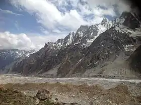 Vue du glacier Gondogoro, en direction du sud.