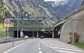 Entrée nord du tunnel, Göschenen, Uri.