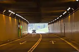 Le tunnel au niveau de l'entrée sud.