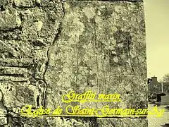 Graffiti marin ou ex-voto situé façade ouest de l'église.