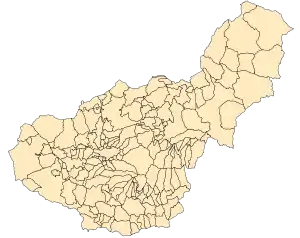 Carte des communes de la province de Grenade