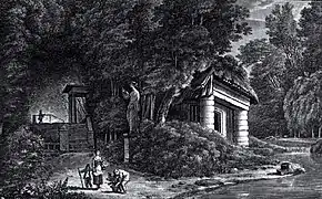 La Brasserie, issue des ruines d'un moulin, près du pont de la Brasserie. N'en subsiste qu'une colonne, déplacée vers l'embarcadère.