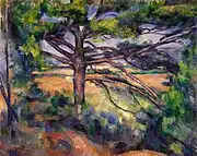 Cézanne.Grand pin et terres rouges, 1890-95. 72 × 91 cm. Musée de l'Ermitage.