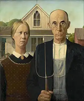 American Gothic, par Grant Wood en 1930.
