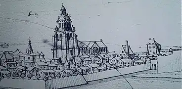 Notre-Dame de Dole et son clocher d'origine (1596), par Hugues Sambin.