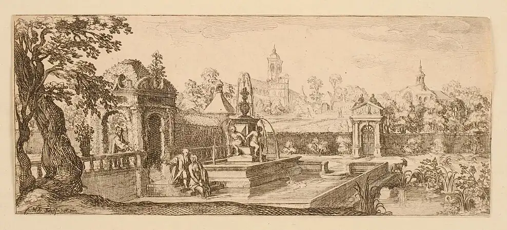 Suzanne et les Vieillards, Nicolas de Son, 1625-1637, estampe à l'eau-forte, Musée des Beaux-Arts de Nancy,Inv. TH.99.15.1136