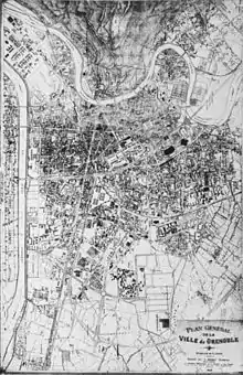 Grenoble en 1968:village olympique et gare routière, autoroute et échangeur des Sablons