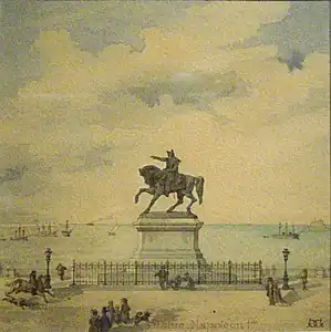 Le monument à Napoléon, à Cherbourg.