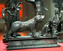 Statuette dédiée à la déesse Artio, bronze, IIe siècle, musée historique de Berne.