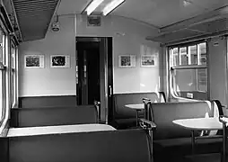 Espace restauration de la rame prototype n° 1970.