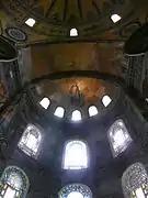 Mosaïque de la Théotokos (la Vierge et l'Enfant) inaugurée le 29 mars 867 à Sainte-Sophie