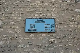 Plaque de cocher à Grandville.