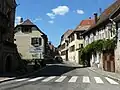 La rue principale de Heiligenstein près de la mairie