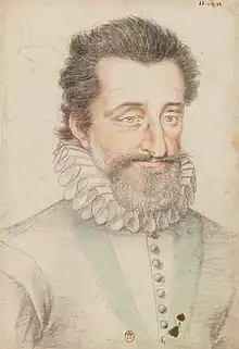 dessin représentant Henri IV de trois-quarts vers la droite.