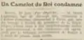 Henri Lagrange condamné le 29 juin 1911 à six mois de prison.
