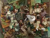 Les Montagnards attaqués par des ours, Henri Le Fauconnier, 1910-1912