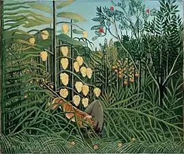 Henri Rousseau, Combat de tigre et de buffle (1908-1909), Saint-Pétersbourg, musée de l'Ermitage.