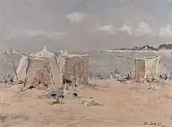 La plage (1935) Coll. Musées d'Art et d'Histoire de La Rochelle, cliché Max Roy