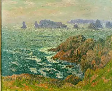 L'Île d'Ouessant, la chaussée Keller (1897), Versailles, musée Lambinet.