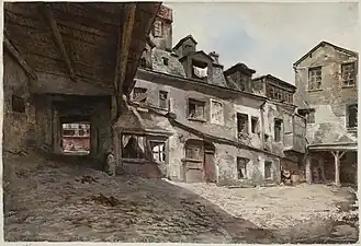 Cour de l'auberge du cheval blanc (1898), Paris, musée Carnavalet.