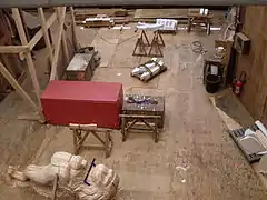 Moulage et fabrication de la figure de proue.