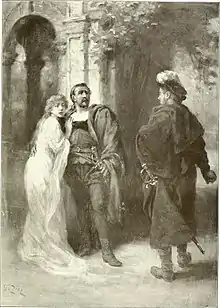 Gravure Hernani et Dona Sol, Victor Hugo